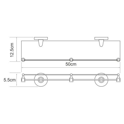 Полка в ванную комнату WasserKRAFT 6244 - фото 4