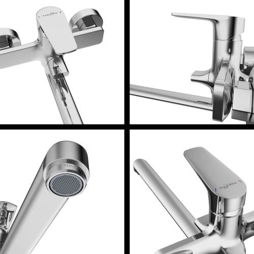 Смеситель для ванны Tokito TOYAMA TOK-TOY-1015 настенный хром - фото 3