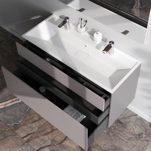 Тумба под раковину Am.Pm Inspire V2.0 M50AFHX1203EGM 120х50 подвесная цвет серый - фото 4