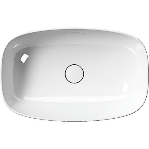 Раковина из сантехнического фаянса GSI Nubes 978311_УЦ/3 60х40 накладная цвет белый - фото 2