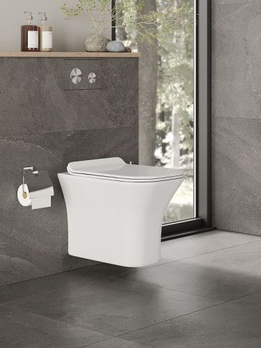 Унитаз подвесной Orange C02-100w белый с сиденьем микролифт каскадный смыв - фото 3