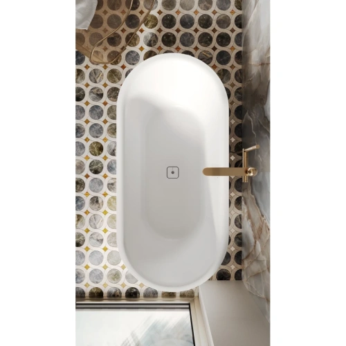 Ванна из искусственного камня Salini Perla 1049201M 170х80 отдельностоящая овальная - фото 4