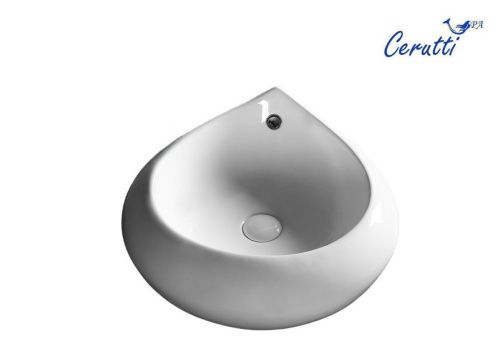 Раковина из сантехнического фарфора Cerutti SPA CR045E 50х50 накладная цвет белый без отверстий под смеситель - фото 2