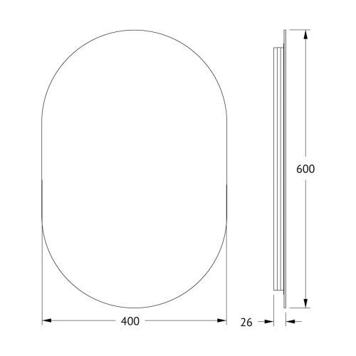 Зеркало с подсветкой Defesto OPTI DF 2901 40х60 подвесное - фото 2