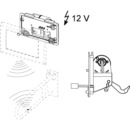 Механизм дистанционного смыва, радио Tece TECEplanus 9240355