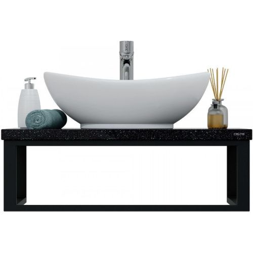 Консоль под раковину СанТа 900145 80х40 подвесная цвет черный - фото 4