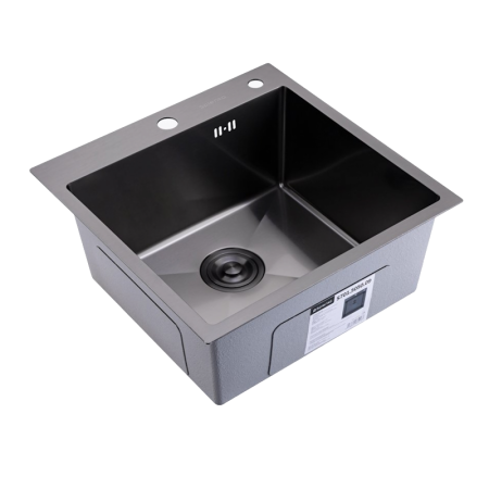 Кухонная мойка Splenka S701.5050.09 50х50 цвет серый поверхность матовая