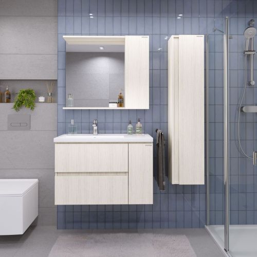 Зеркало-шкаф Grossman Юнит 2080112 80х70 подвесной цвет бежевый - фото 3