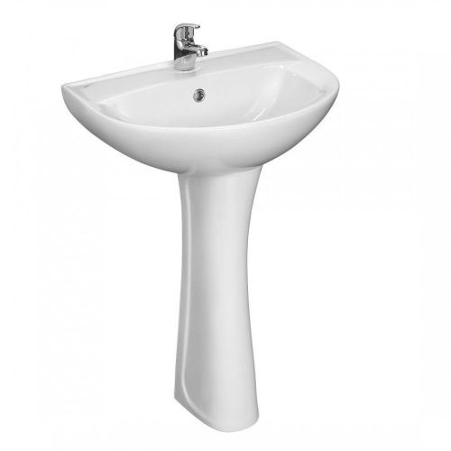 Раковина из сантехнического фарфора Santeri Виктория 131116S0011B0 60х50 подвесная цвет белый 1 отверстие под смеситель - фото 3