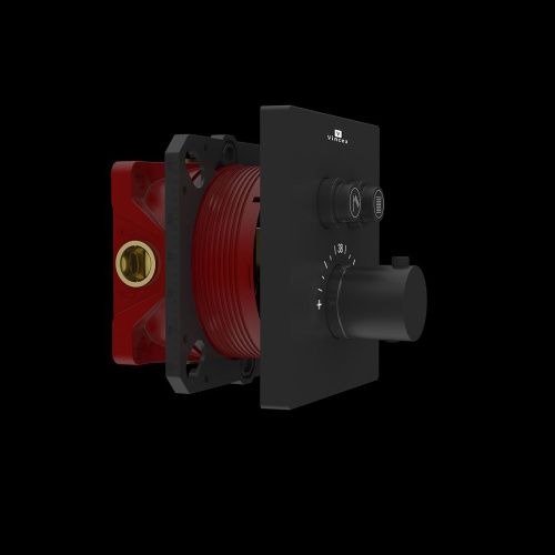 Смеситель для душа Vincea VSCV-321TMB встраиваемый в стену черный с термостатом - фото 2