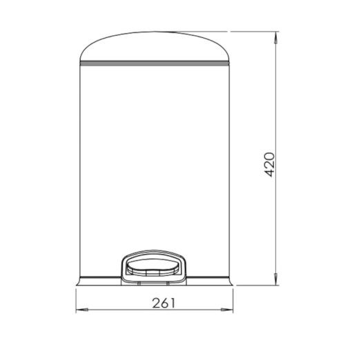 Ведро мусорное Java S-885-12L - фото 3