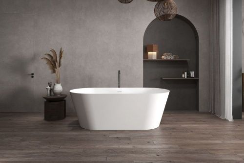 Ванна из искусственного камня Abber Stein AS9605 170х80 отдельностоящая овальная с ножками - фото 2