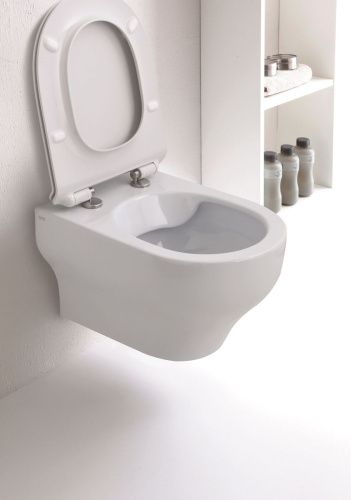 Унитаз подвесной Olympia Clear CLESET2R23 черный с сиденьем микролифт безободковый - фото 4