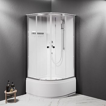Душевая кабина Am.Pm X-Joy W94C-401A-090MT 90х90 четверть круга без крыши ориентация универсальная