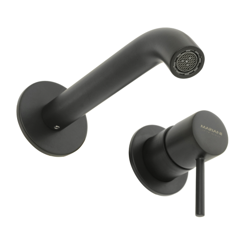 Смеситель для раковины Mariani Next B14565NSP встраиваемый в стену черный - фото 2