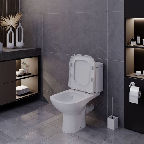 Унитаз напольный с бачком Taliente Elegia Vortex EG25065 белый с сиденьем микролифт безободковый душевой смыв - фото 4
