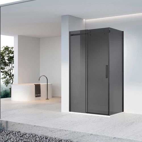 Душевой уголок Vincea Como-N VSR-4CN9012CGB 120х90 стекло тонированное профиль черный без поддона