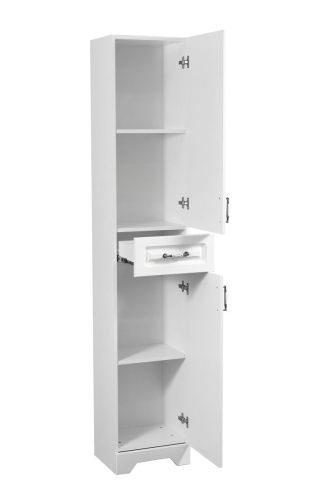 Шкаф-пенал Stella Polar Кармела ольха SP-00000191 40х190 напольный цвет белый - фото 4