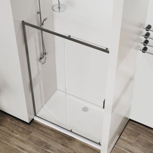 Душевая дверь Vincea City VDS-5CT120CLGM 120х195 стекло прозрачное профиль вороненая сталь - фото 3