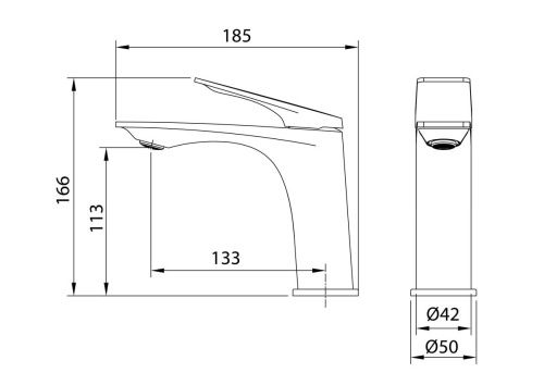 Смеситель Grossman Galaxy 510.K35.01.320 на раковину золото - фото 5