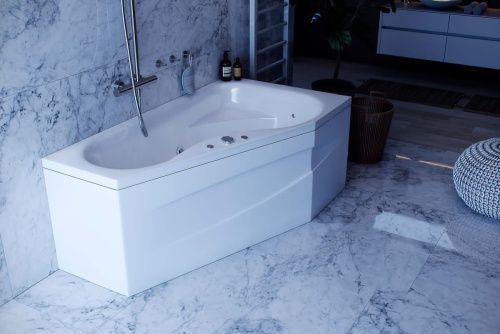 Ванна акриловая Aquatek Медея MED180-0000038 170х95 пристенная асимметричная с каркасом без ручек - фото 3