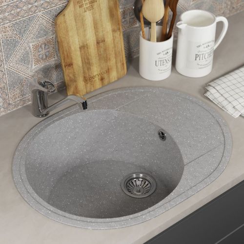 Кухонная мойка Uperwood ECON UPD-107 4910201245 60х45 цвет серый поверхность матовая - фото 2