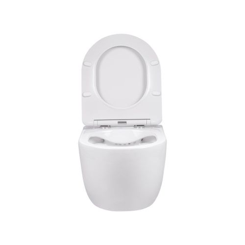 Унитаз подвесной Vincea Evo VT1-34S белый с сиденьем микролифт безободковый душевой смыв - фото 3