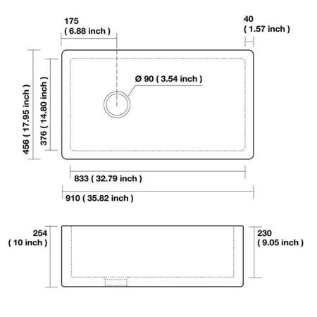 Кухонная мойка Kerasan Hanna Glasse 541201 90х45 цвет белый