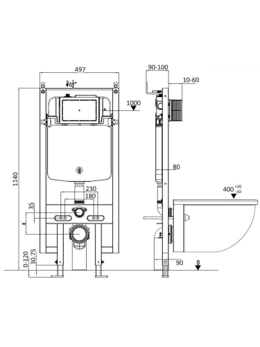 Инсталляция для унитаза WeltWasser WW AMBERG 497 (10000005661) - фото 2
