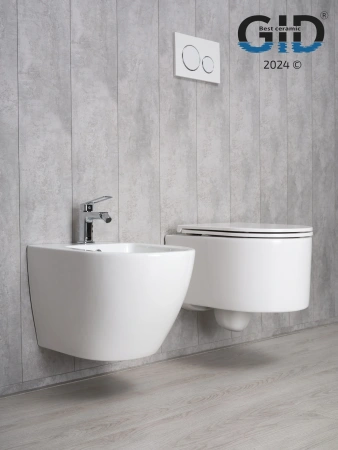 Унитаз подвесной Gid Concavo 62233Y белый с сиденьем микролифт безободковый смыв торнадо