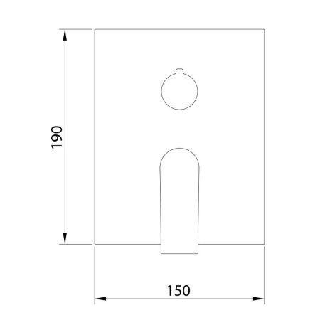 Смеситель Clever VOGUE XTREME 61415 встраиваемый в стену хром