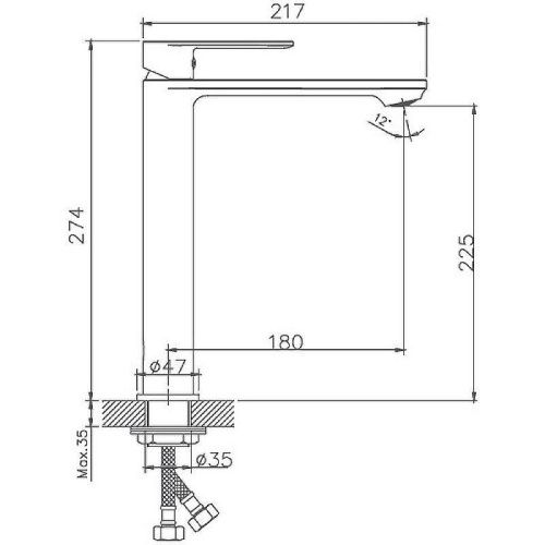 Смеситель Haiba HB590-7 HB11590-7 на раковину черный - фото 3
