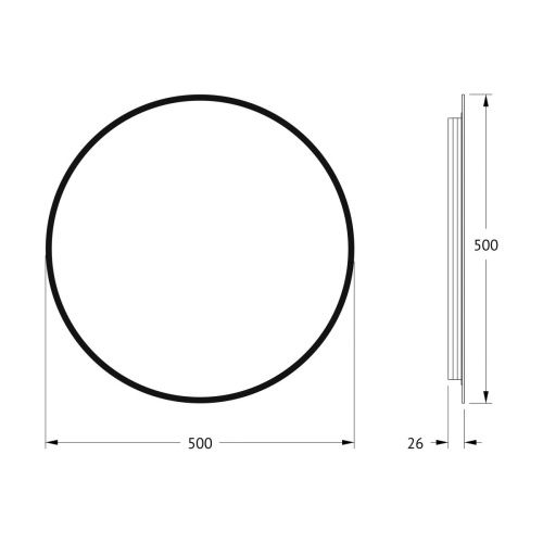 Зеркало с подсветкой Defesto AURA DF 2982 50х50 подвесное - фото 2