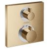 Смеситель для душа Hansgrohe Ecostat Square 15714140 встраиваемый в стену бронза (внешняя часть) с термостатом