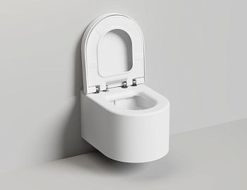 Унитаз подвесной Salini GEMELLI 240121KSM белый с сиденьем микролифт безободковый смыв торнадо