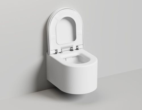 Унитаз подвесной Salini GEMELLI 240121KSMF белый с сиденьем микролифт безободковый смыв торнадо