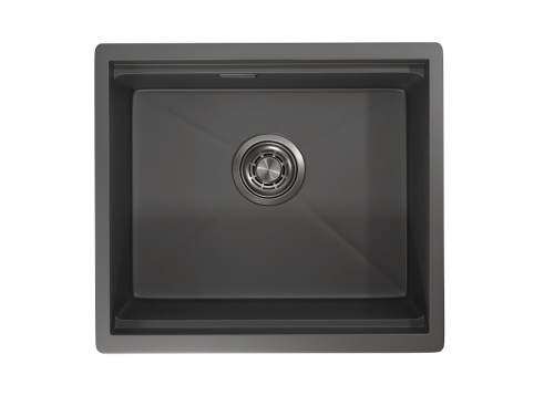 Кухонная мойка Granula Kitchen Space 5045U, ГРАФИТ МАТОВЫЙ 50х45 цвет черный поверхность матовая - фото 3
