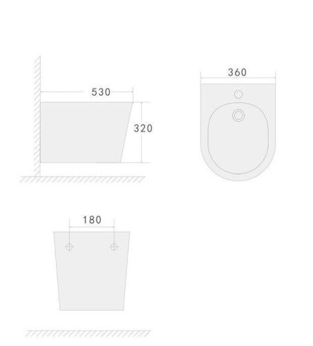 Биде подвесное Boheme Avva 973-B-BIDET цвет черный - фото 2