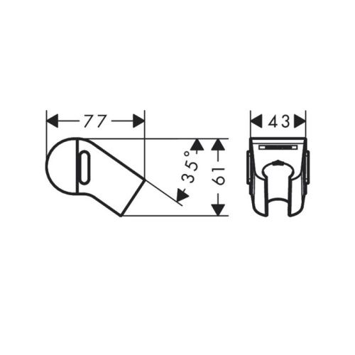 Держатель для душа Hansgrohe WallStoris 27917670 черный - фото 2
