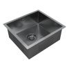 Кухонная мойка Paulmark ALLER 48 UNI PM804844-GM 45х40 цвет вороненая сталь поверхность брашированная