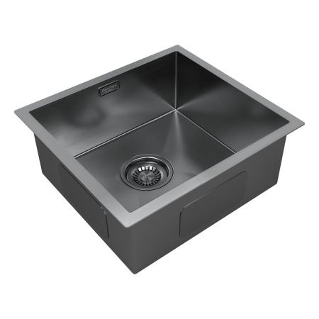 Кухонная мойка Paulmark ALLER 48 UNI PM804844-GM 45х40 цвет вороненая сталь поверхность брашированная