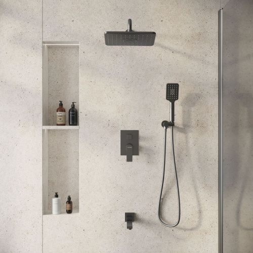 Душевая система Grossman Classic 501.K35.04.420 встраиваемая в стену цвет черный - фото 4