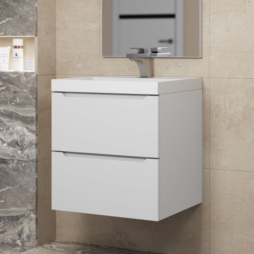 Тумба под раковину Uperwood Tanos 2191020000 50х50 подвесная цвет белый - фото 5