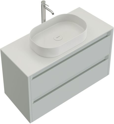 Тумба под раковину Allen Brau Fantasy 2.0 1.11001.PWM 2.0 80х50 подвесная цвет серый - фото 4