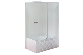 Душевой уголок Royal Bath BP RB8100BP-C-R 100х80 стекло прозрачное профиль белый с поддоном