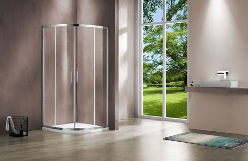 Душевой уголок Vincea Garda VSQ-1G100CL 100х100 стекло прозрачное профиль хром без поддона - фото 2