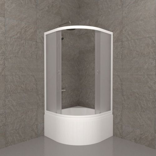 Душевой уголок Тритон Ультра Щ0000065752 90х90 стекло матовое профиль белый с поддоном - фото 4