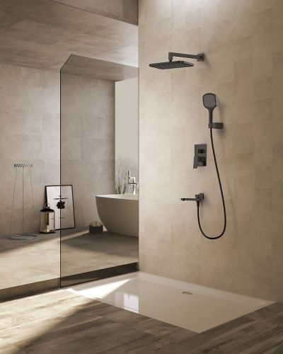 Душевая система Raglo R30 R30.27.06 встраиваемая в стену цвет черный - фото 2