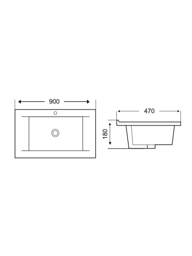 Раковина из сантехнического фаянса WeltWasser WW SK 10000004631 50 см встраиваемая цвет белый 1 отверстие под смеситель - фото 2