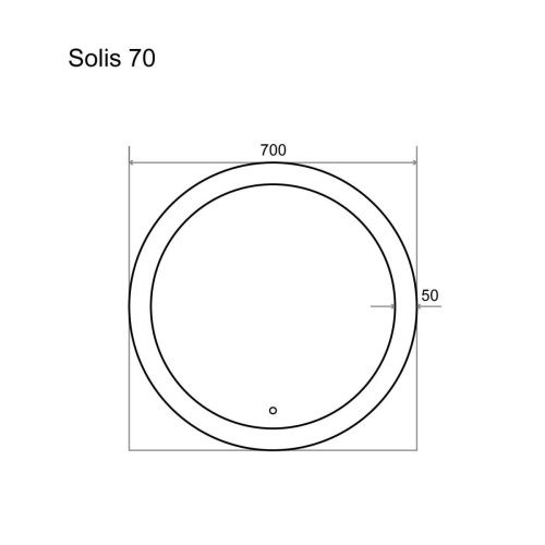 Зеркало с подсветкой Alavann Solis ALV0757003 70х70 подвесное - фото 4